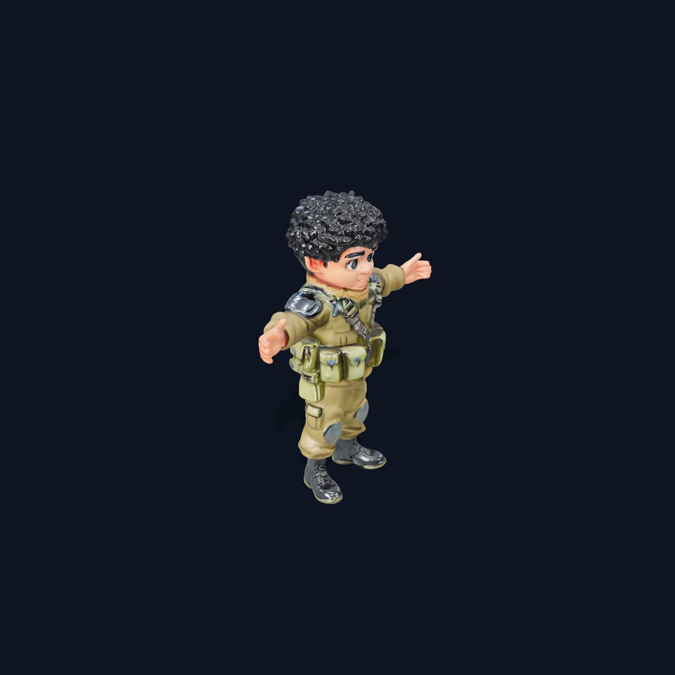 Jungle Ranger Cartoon Character Rigged and Animated